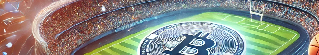 Uno stadio con una moneta di BTC